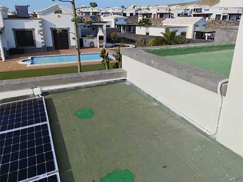 Panel solar en Alisios